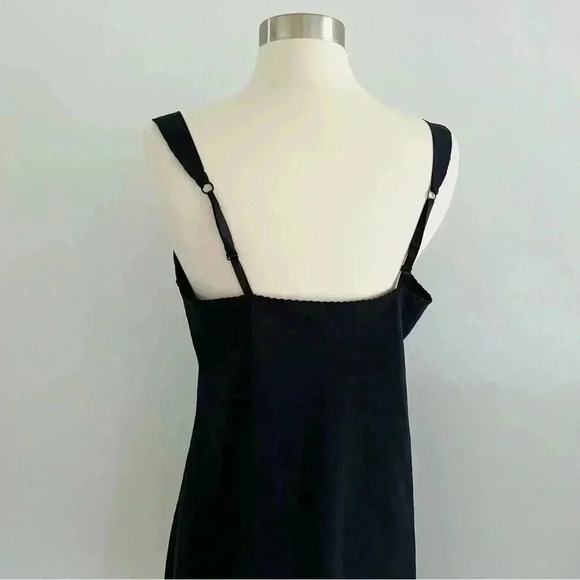 Vintage Vanity Fair Black Slip Dress Sz M - Picture 7 of 11